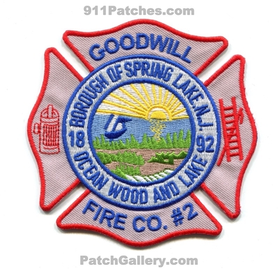 Goodwill Fire Company 2 Spring Lake Patch (New Jersey)
Scan By: PatchGallery.com
Keywords: co. number no. #2 borough of 1892 ocean wood and lake department dept.