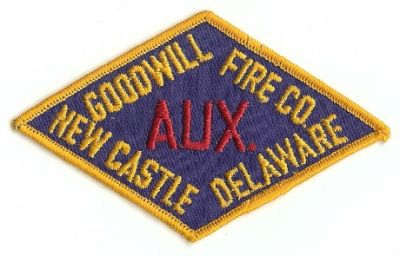 Goodwill Fire Co
Thanks to PaulsFirePatches.com for this scan.
Keywords: delaware company new castle auxiliary