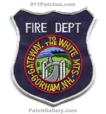 Gorham Fire Department Patch (New Hampshire)
Scan By: PatchGallery.com
Keywords: gateway to the white mts dept.