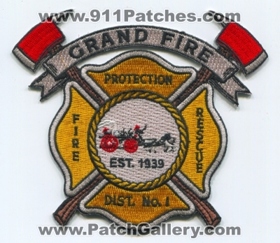 Grand Fire Protection District Number 1 Patch (Colorado)
[b]Scan From: Our Collection[/b]
Keywords: prot. dist. no. #1 department dept. rescue
