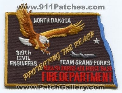 Grand Forks Air Force Base Fire Department (North Dakota)
Scan By: PatchGallery.com
Keywords: dept. afb usaf military 319th civil engineers protecting the reach state shape