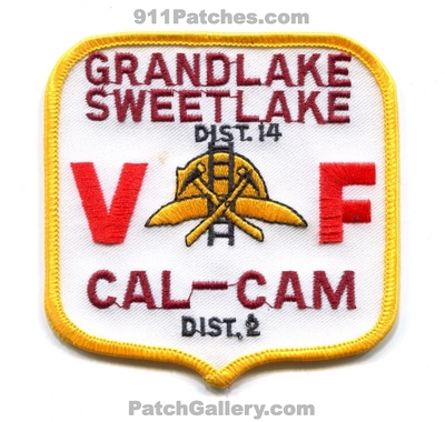 Grand Lake Sweet Lake Volunteer Fire Department District 14 Cal-Cam District 2 Patch (Louisiana)
Scan By: PatchGallery.com
Keywords: vol. dept. vf dist. grandlake sweetlake
