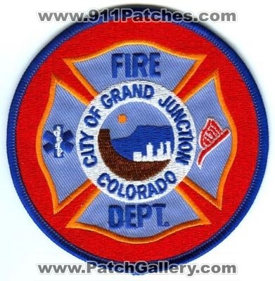 Grand Junction Fire Department Patch (Colorado)
[b]Scan From: Our Collection[/b]
Keywords: city of dept.