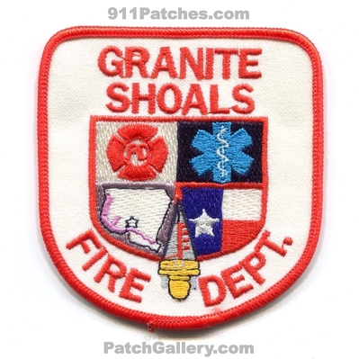 Granite Shoals Fire Department Patch (Texas)
Scan By: PatchGallery.com
Keywords: dept. fd