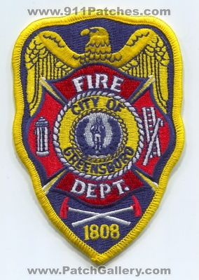 Greensboro Fire Department Patch (North Carolina)
Scan By: PatchGallery.com
Keywords: city of dept. 1808