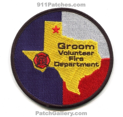 Groom Volunteer Fire Department Patch (Texas)
Scan By: PatchGallery.com
Keywords: vol. dept.