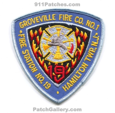 Groveville Fire Company 1 Station 19 Hamilton Township Patch (New Jersey)
Scan By: PatchGallery.com
Keywords: co. number no. #1 department dept. twp.