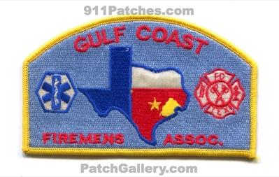 Gulf Coast Firemens Association Patch (Texas)
Scan By: PatchGallery.com
Keywords: assn. assoc. fire department dept.