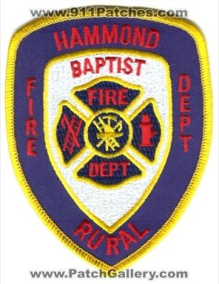 Hammond Rural Fire Department Baptist (Louisiana)
Scan By: PatchGallery.com
Keywords: dept