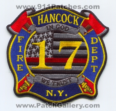 Hancock Fire Department 17 Patch (New York)
Scan By: PatchGallery.com
Keywords: dept. n.y. in God we trust