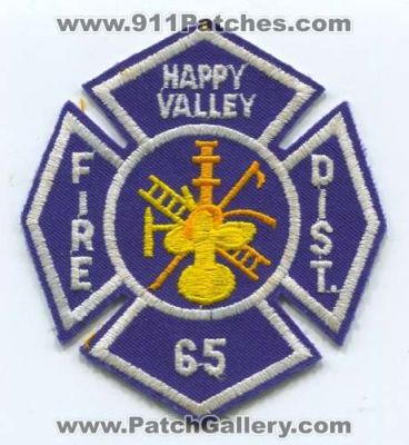 Happy Valley Fire District 65 (Oregon)
Scan By: PatchGallery.com
Keywords: dist. department dept.