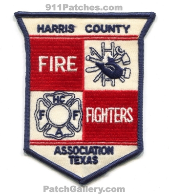 Harris County Firefighters Association Patch (Texas)
Scan By: PatchGallery.com
Keywords: co. hcffa