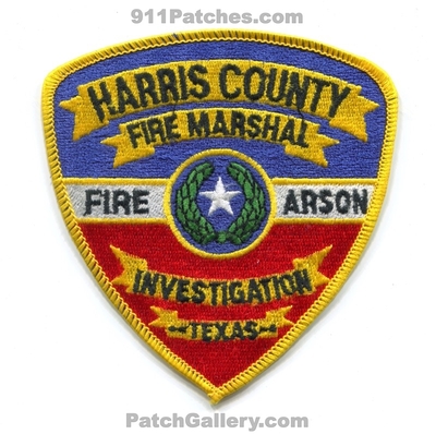 Harris County Fire Department Fire Marshal Arson Investigation Patch (Texas)
Scan By: PatchGallery.com
Keywords: co. dept.
