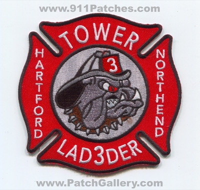 Hartford Fire Department Tower Ladder 3 Patch (Connecticut)
Scan By: PatchGallery.com
Keywords: dept. tl company co. station north end bulldog