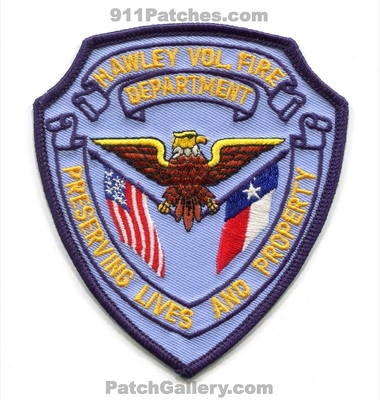 Hawley Volunteer Fire Department Patch (Texas)
Scan By: PatchGallery.com
Keywords: vol. dept. preserving lives and property