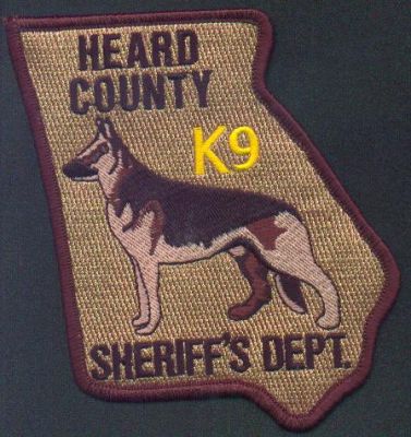 Heard County Sheriff's Dept K-9
Thanks to EmblemAndPatchSales.com for this scan.
Keywords: georgia sheriffs department