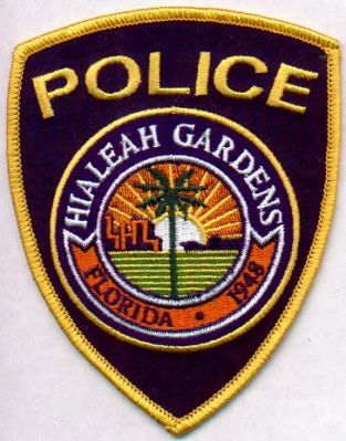Hialeah Gardens Police
Thanks to EmblemAndPatchSales.com for this scan.
Keywords: florida
