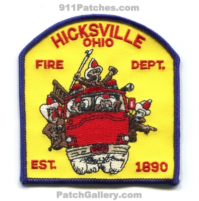 Hicksville Fire Department Patch (Ohio)
Scan By: PatchGallery.com
Keywords: dept. est. 1890