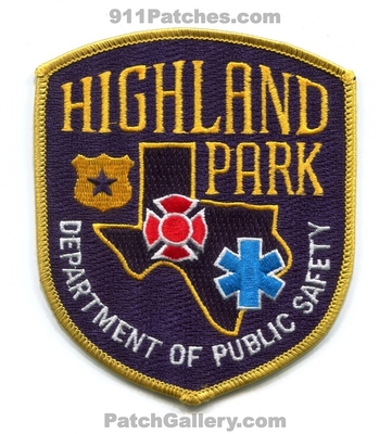 Highland Park Department of Public Safety DPS Fire EMS Police Sheriffs Patch (Texas)
Scan By: PatchGallery.com
Keywords: dept. dps office