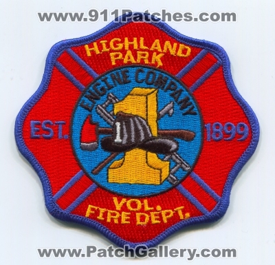 Highland Park Volunteer Fire Department Engine Company 1 Patch (New Jersey)
Scan By: PatchGallery.com
Keywords: vol. dept. co. number no. #1
