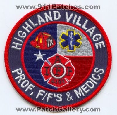 Highland Village Fire Rescue Department Professional Firefighters and Medics IAFF Local 4198 Patch (Texas)
Scan By: PatchGallery.com
Keywords: dept. prof. ffs tx