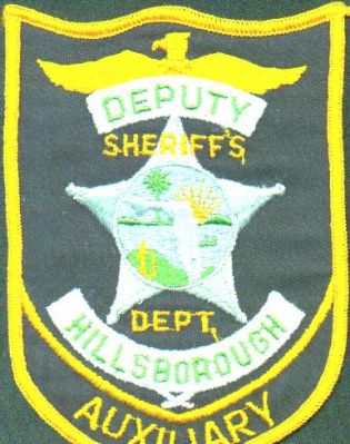 Hillsborough Sheriff's Dept Deputy Auxiliary
Thanks to EmblemAndPatchSales.com for this scan.
Keywords: florida sheriffs department
