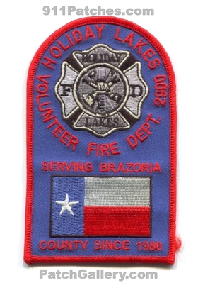 Holiday Lakes Volunteer Fire Department Patch (Texas)
Scan By: PatchGallery.com
Keywords: vol. dept. serving brazoria county since 1980