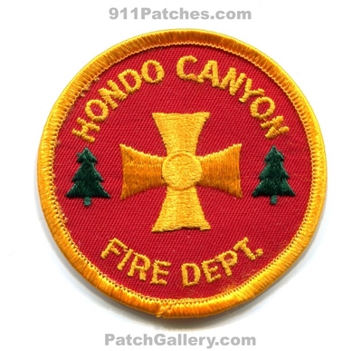 Hondo Canyon Fire Department Patch (New Mexico)
Scan By: PatchGallery.com
Keywords: dept.