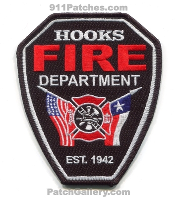 Hooks Fire Department Patch (Texas)
Scan By: PatchGallery.com
[b]Patch Made By: 911Patches.com[/b]
Keywords: dept. est. 1942