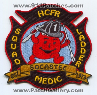 Horry County Fire Rescue Department Station 1 Patch (South Carolina)
Scan By: PatchGallery.com
Keywords: hcfr co. dept. company co. squad ladder medic socastee