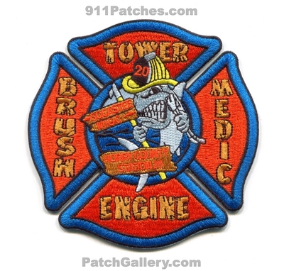 Horry County Fire Rescue Department Station 20 Patch (South Carolina)
Scan By: PatchGallery.com
[b]Patch Made By: 911Patches.com[/b]
Keywords: co. dept. company engine tower brush medic ambulance socastee migc shark