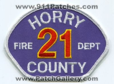 Horry County Fire Department Station 21 Patch (South Carolina)
Scan By: PatchGallery.com
Keywords: dept.