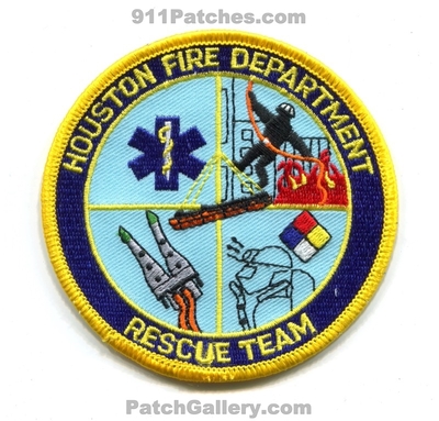 Houston Fire Department Rescue Team Patch (Texas)
Scan By: PatchGallery.com
Keywords: dept. hfd company co. station