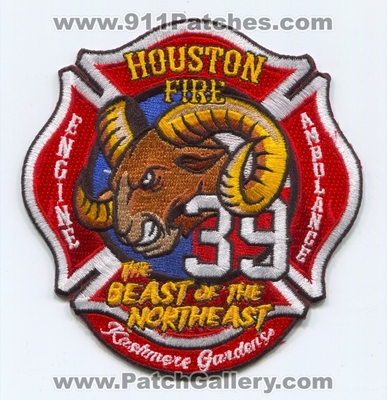 Houston Fire Department Station 39 Patch (Texas)
Scan By: PatchGallery.com
Keywords: dept. hfd company co. engine ambulance the beast of the northeast kashmere gardens ram