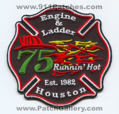 Houston Fire Department Station 75 Patch (Texas)
Scan By: PatchGallery.com
Keywords: dept. hfd h.f.d. company co. engine & and ladder runnin hot