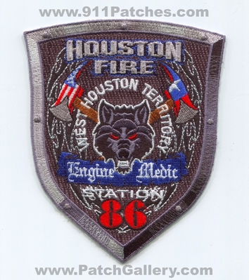 Houston Fire Department Station 86 Patch (Texas)
Scan By: PatchGallery.com
Keywords: dept. hfd h.f.d. company co. west territory engine medic