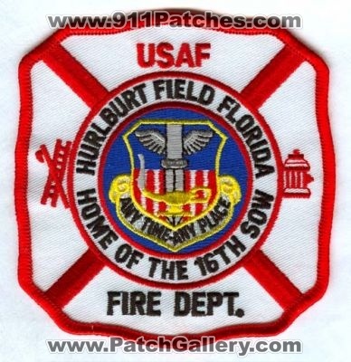 Hurlburt Field Fire Department (Florida)
Scan By: PatchGallery.com
Keywords: dept. usaf military air force 16th sow