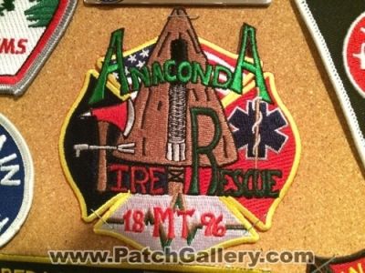 Anaconda Fire Rescue Department (Montana)
Picture By: PatchGallery.com
Thanks to Jeremiah Herderich
Keywords: dept. mt 18mt96
