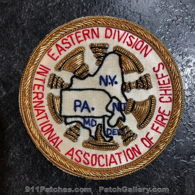 International Association of Fire Chiefs IAFC Eastern Division (New York) (Bullion)
Picture By: PatchGallery.com
Keywords: i.a.f.c. ny jersey nj pennsylvania pa maryland md delaware de