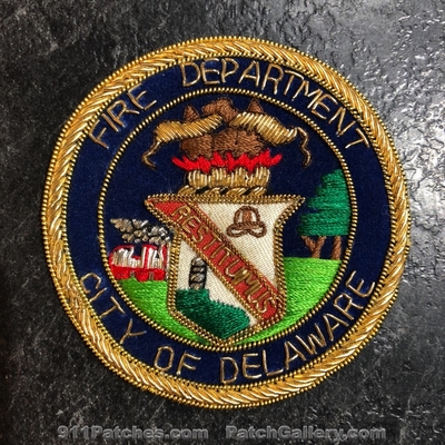 Delaware Fire Department Patch (UNKNOWN STATE) (Bullion)
Picture By: PatchGallery.com
Keywords: city of dept. restituimus