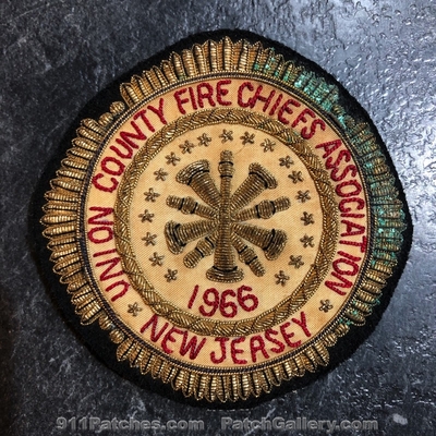 Union County Fire Chiefs Association Patch (New Jersey) (Bullion)
Picture By: PatchGallery.com
Keywords: co. assn. 1966