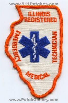 Illinois Registered Emergency Medical Technician EMT Patch (Illinois)
Scan By: PatchGallery.com
Keywords: state certified ems shape