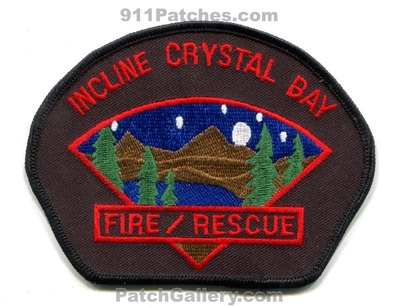 Incline Crystal Bay Fire Rescue Department Patch (Nevada)
Scan By: PatchGallery.com
Keywords: dept.