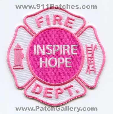 Inspire Hope Breast Cancer Awareness Fire Department Patch (No State Affiliation)
Scan By: PatchGallery.com
Keywords: dept. tribute pink