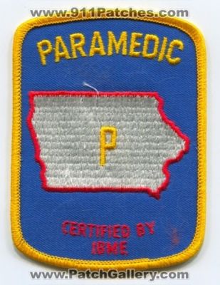 Iowa State Paramedic Patch (Iowa)
Scan By: PatchGallery.com
Keywords: ems certified by ibme
