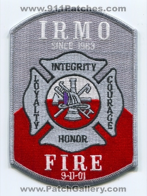 Irmo Fire Department Patch (South Carolina)
Scan By: PatchGallery.com
Keywords: dept. integrity honor loyalty courage since 1963 9-11-01