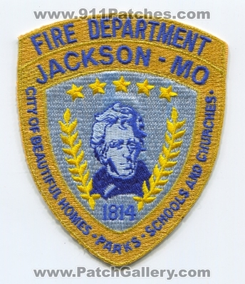 Jackson Fire Department Patch (Missouri)
Scan By: PatchGallery.com
Keywords: dept. city of mo beautiful homes parks schools and churches