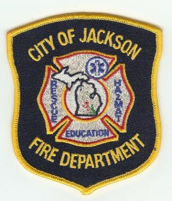 Jackson Fire Department
Thanks to PaulsFirePatches.com for this scan.
Keywords: michigan city of rescue