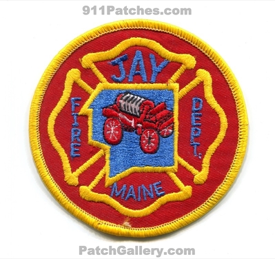 Jay Fire Department Patch (Maine)
Scan By: PatchGallery.com
Keywords: dept.