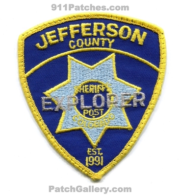 Jefferson County Sheriffs Office Explorer Post Patch (Colorado)
Scan By: PatchGallery.com
Keywords: co. department dept. est. 1991